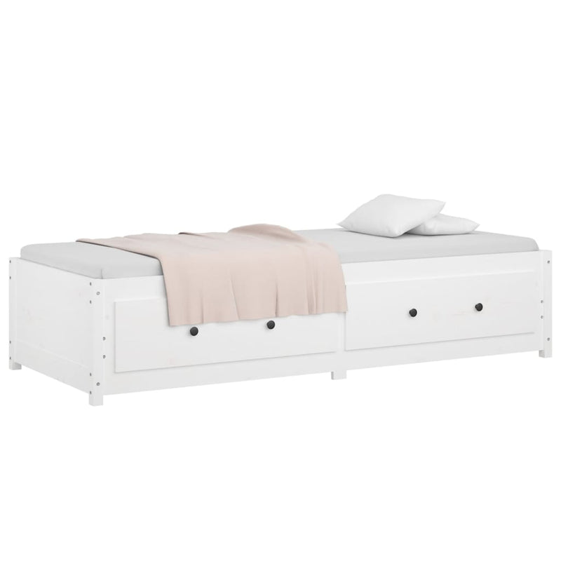 vidaXL kanapéágy ágy matrac fehér 75x190 cm tömör fa fenyőfa