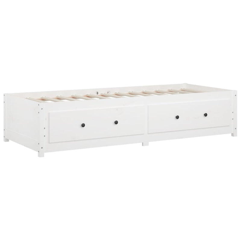 vidaXL kanapéágy ágy matrac fehér 75x190 cm tömör fa fenyőfa