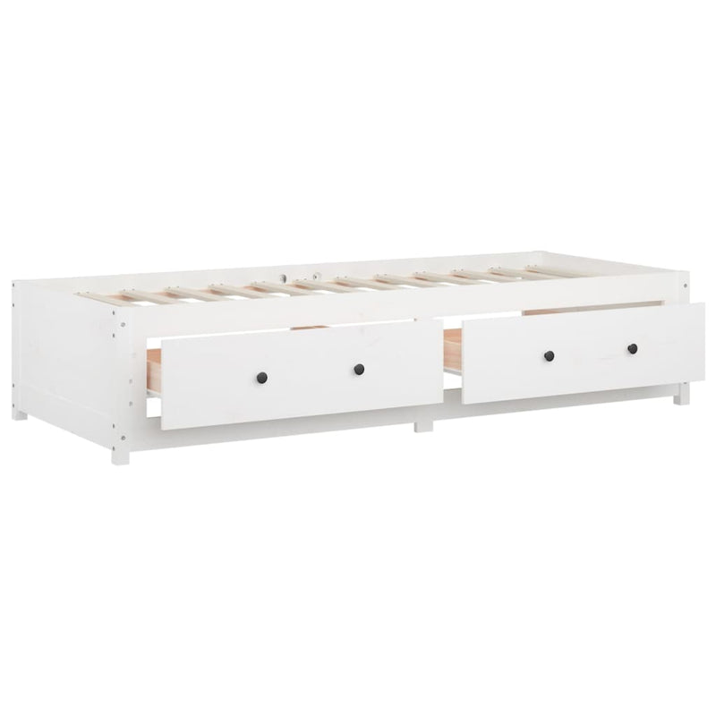 vidaXL kanapéágy ágy matrac fehér 75x190 cm tömör fa fenyőfa