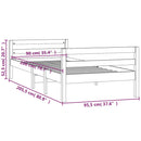 vidaXL tömör fenyőfa ágy matrac nélkül 90 x 200 cm