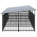 vidaXL acél kültéri kutyakennel tetővel 7,51 m²