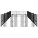 vidaXL acél kültéri kutyakennel 25,4 m²