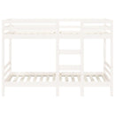 vidaXL fehér tömör fenyőfa emeletes ágy 80 x 200 cm