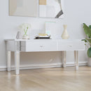 vidaXL tükrös szerelt fa és üveg dohányzóasztal 106 x 45 x 45 cm