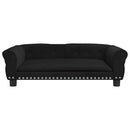 vidaXL fekete bársony kutyaágy 95x55x30 cm