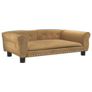 vidaXL barna bársony kutyaágy 95x55x30 cm