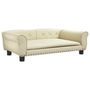 vidaXL krémszínű műbőr kutyaágy 95x55x30 cm