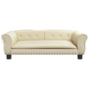 vidaXL krémszínű műbőr kutyaágy 95x55x30 cm