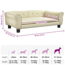 vidaXL krémszínű műbőr kutyaágy 95x55x30 cm