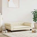 vidaXL krémszínű műbőr kutyaágy 95x55x30 cm