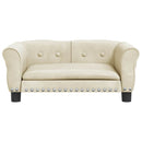 vidaXL krémszínű bársony kutyaágy 70 x 45 x 30 cm