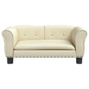 vidaXL krémszínű műbőr kutyaágy 70 x 45 x 30 cm