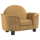 vidaXL barna bársony kutyaágy 66x40x45 cm