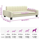 vidaXL krémszínű műbőr kutyaágy 90 x 53 x 30 cm