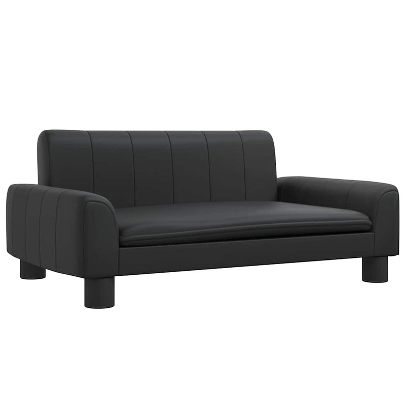 vidaXL fekete műbőr kutyaágy 70 x 45 x 30 cm