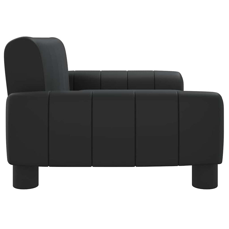 vidaXL fekete műbőr kutyaágy 70 x 45 x 30 cm