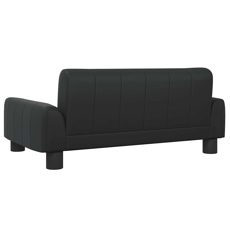 vidaXL fekete műbőr kutyaágy 70 x 45 x 30 cm