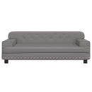 vidaXL szürke műbőr kutyaágy 90 x 53 x 30 cm