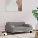 vidaXL szürke műbőr kutyaágy 70 x 45 x 30 cm