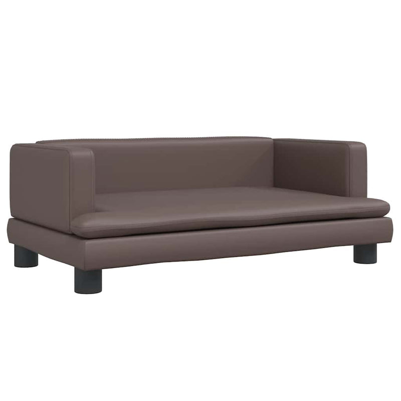 vidaXL barna műbőr kutyaágy 80 x 45 x 30 cm
