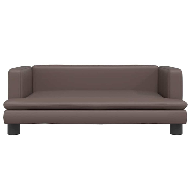vidaXL barna műbőr kutyaágy 80 x 45 x 30 cm