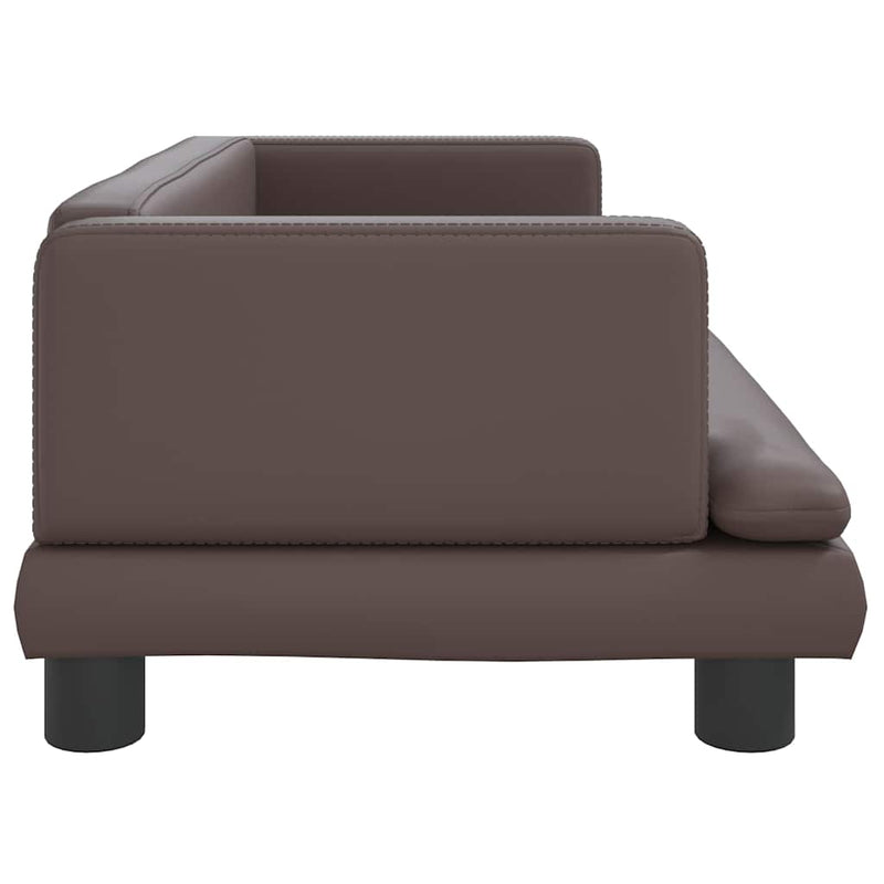 vidaXL barna műbőr kutyaágy 80 x 45 x 30 cm