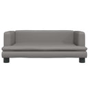 vidaXL szürke műbőr kutyaágy 80 x 45 x 30 cm