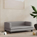 vidaXL szürke műbőr kutyaágy 80 x 45 x 30 cm