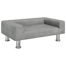 vidaXL világosszürke bársony kutyaágy 70 x 45 x 26,5 cm