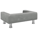 vidaXL világosszürke bársony kutyaágy 70 x 45 x 26,5 cm
