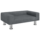 vidaXL sötétszürke bársony kutyaágy 70 x 45 x 26,5 cm