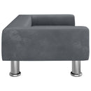 vidaXL sötétszürke bársony kutyaágy 70 x 45 x 26,5 cm