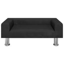 vidaXL fekete bársony kutyaágy 70 x 45 x 26,5 cm