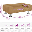 vidaXL barna bársony kutyaágy 70 x 45 x 26,5 cm