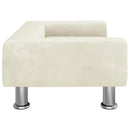 vidaXL krémszínű bársony kutyaágy 70 x 45 x 26,5 cm