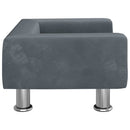 vidaXL sötétszürke bársony kutyaágy 50 x 40 x 26,5 cm