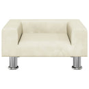 vidaXL krémszínű bársony kutyaágy 50 x 40 x 26,5 cm