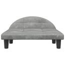 vidaXL világosszürke bársony kutyaágy 70 x 52 x 30 cm