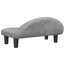 vidaXL világosszürke bársony kutyaágy 70 x 52 x 30 cm