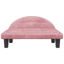 vidaXL rózsaszín bársony kutyaágy 70 x 52 x 30 cm