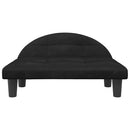 vidaXL fekete bársony kutyaágy 70 x 52 x 30 cm