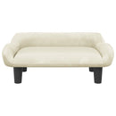 vidaXL krémszínű bársony kutyaágy 70 x 40 x 24 cm