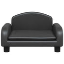 vidaXL fekete műbőr kutyaágy 50 x 40 x 30 cm