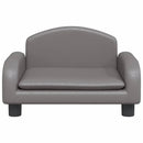 vidaXL szürke műbőr kutyaágy 50 x 40 x 30 cm