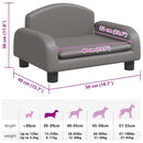 vidaXL szürke műbőr kutyaágy 50 x 40 x 30 cm