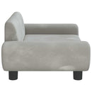 vidaXL világosszürke bársony kutyaágy 70 x 45 x 33 cm