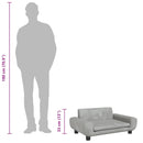 vidaXL világosszürke bársony kutyaágy 70 x 45 x 33 cm