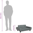 vidaXL sötétszürke bársony kutyaágy 70 x 45 x 33 cm