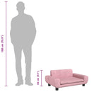 vidaXL rózsaszín bársony kutyaágy 70 x 45 x 33 cm