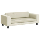 vidaXL krémszínű bársony kutyaágy hosszabbítóval 100 x 50 x 30 cm